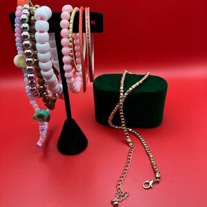 Lot of children’s bracelets and a necklace